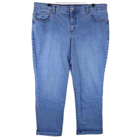 Gloria Vanderbilt Amanda Jeans Womens Plus Size 18WS Short Denim Pants - Picture 1 of 12